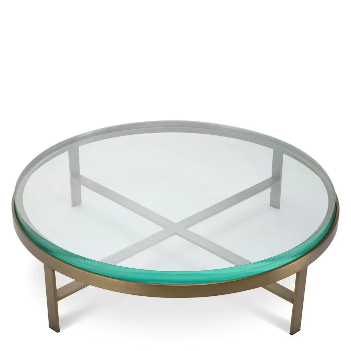 Coffee Table Hoxton brushed brass finish-Eichholtz-EICHHOLTZ-116512-Coffee Tables-2-France and Son