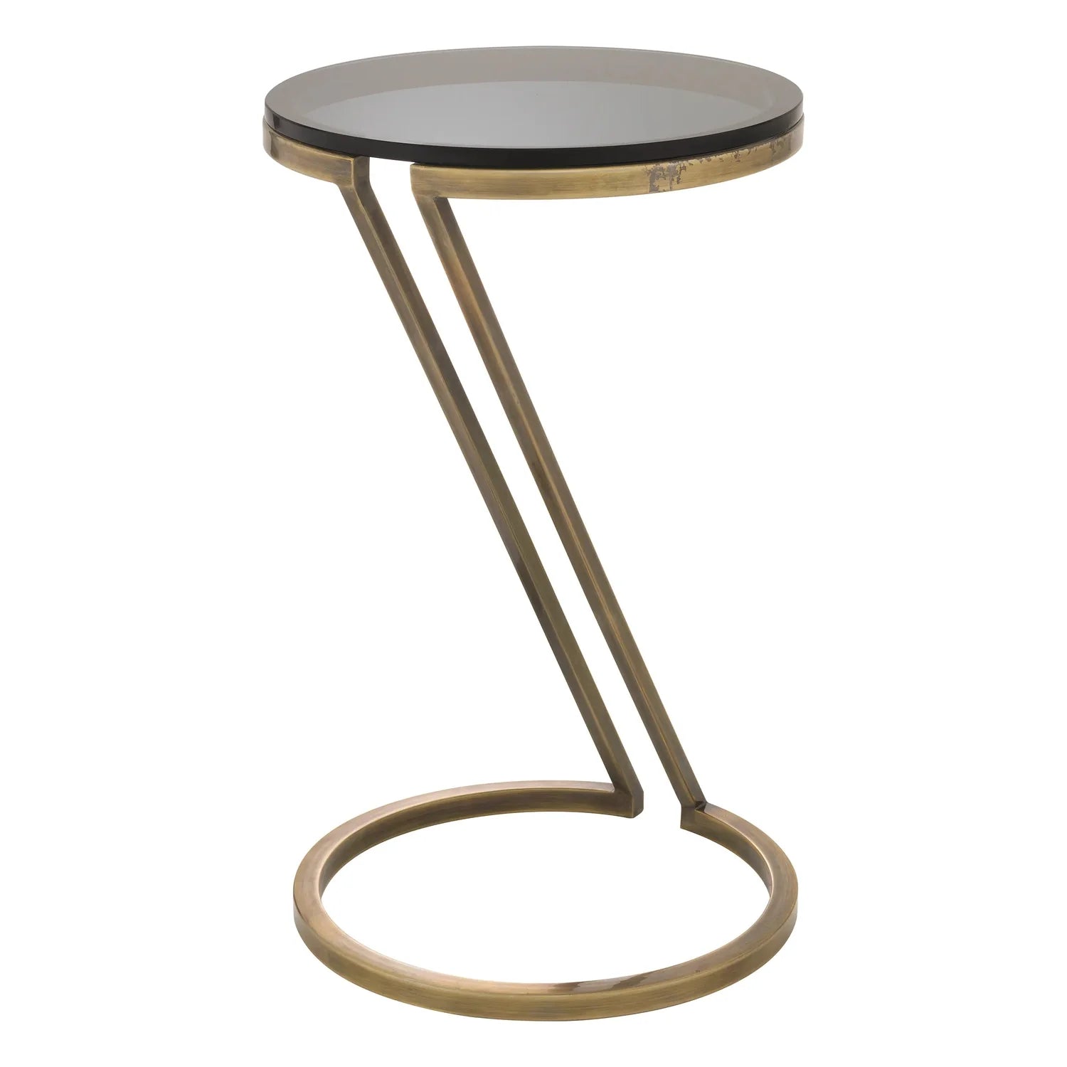 Side Table Falcone-Eichholtz-EICHHOLTZ-116744-Side TablesVintage brass finish/smoke glass-5-France and Son