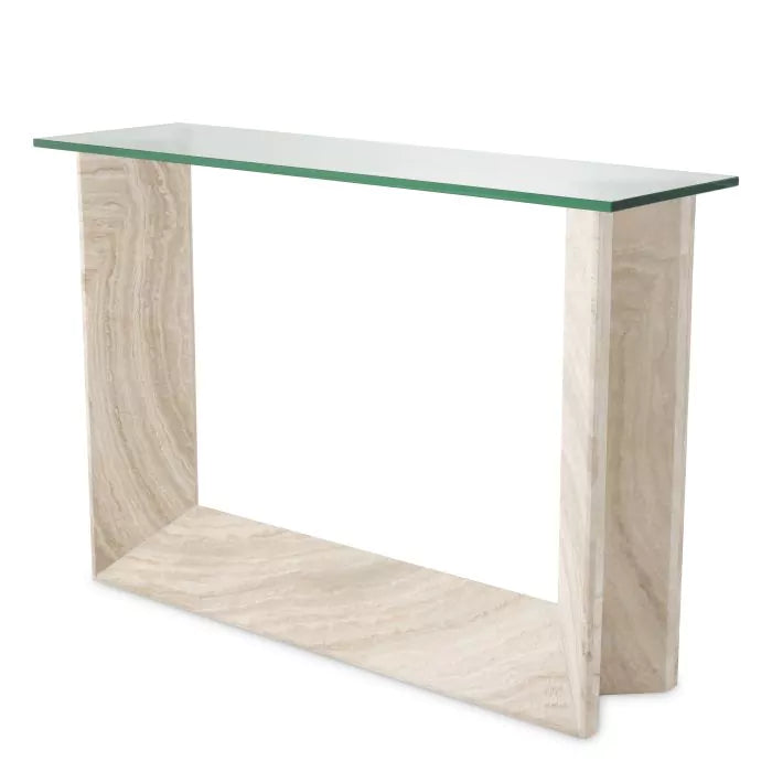 Console Table Fortuna travertine-Eichholtz-EICHHOLTZ-116755-Console Tables-1-France and Son