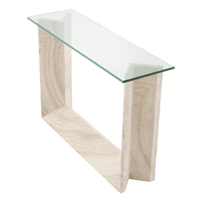 Console Table Fortuna travertine-Eichholtz-EICHHOLTZ-116755-Console Tables-3-France and Son