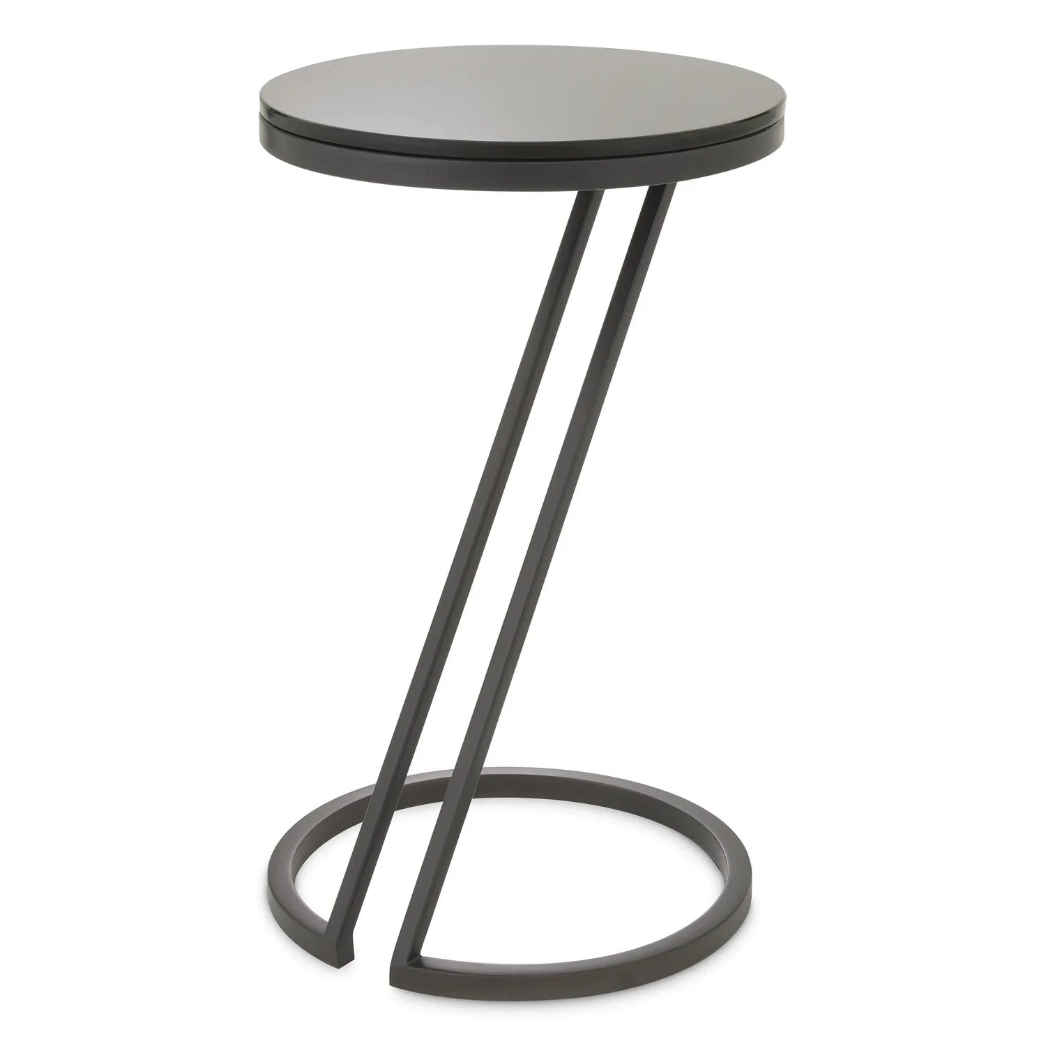 Side Table Falcone-Eichholtz-EICHHOLTZ-116745-Side TablesGunmetal finish/smoke glass-2-France and Son