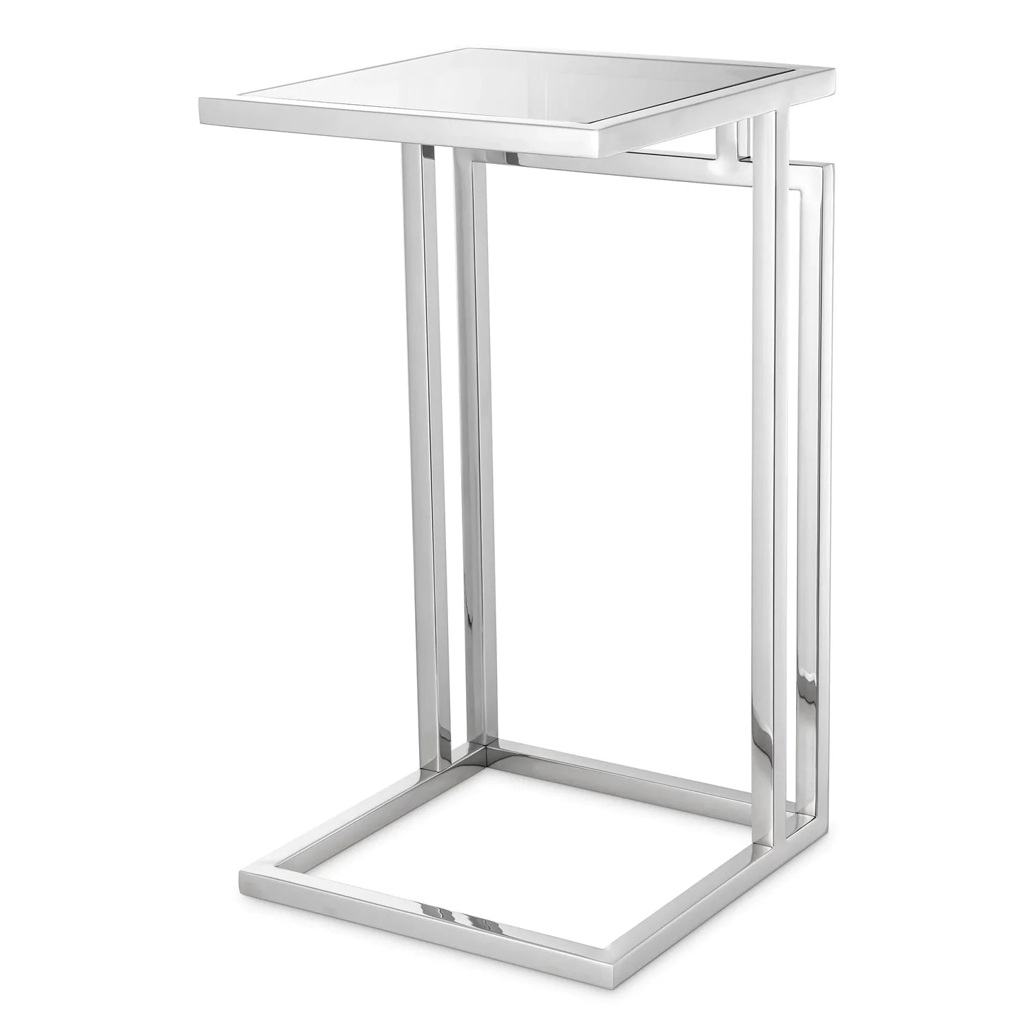 Side Table Marcus-Eichholtz-EICHHOLTZ-116881-Side TablesPolished stainless steel / smoke glass-2-France and Son