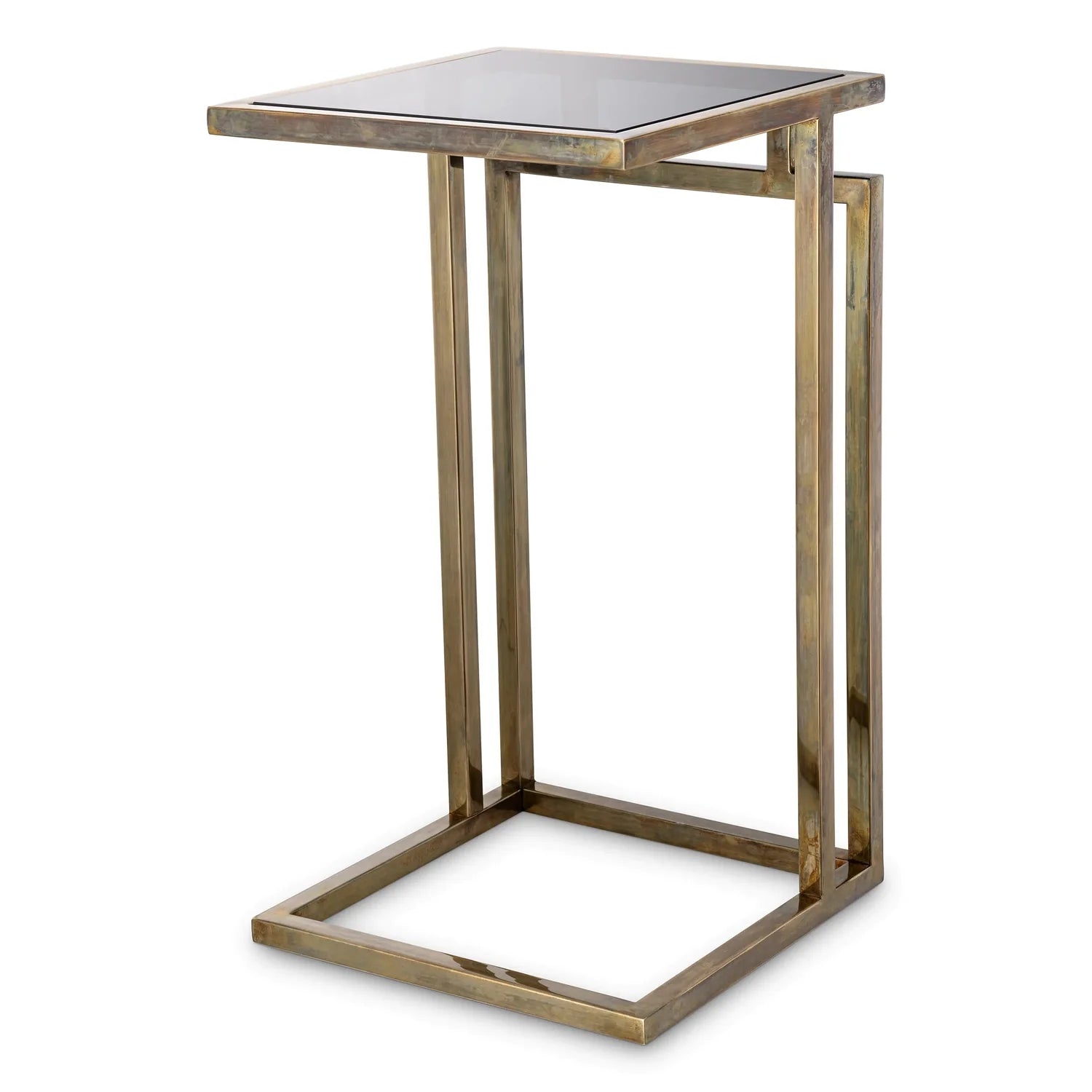 Side Table Marcus-Eichholtz-EICHHOLTZ-116882-Side TablesVintage brass finish / smoke glass-3-France and Son