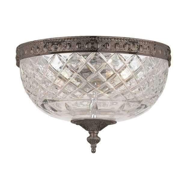 2 Light Crystal Ceiling Mount II-Crystorama Lighting Company-CRYSTO-117-10-EB-Flush MountsBronze-3-France and Son