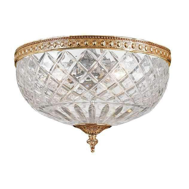 2 Light Crystal Ceiling Mount II-Crystorama Lighting Company-CRYSTO-117-10-OB-Flush MountsGold-1-France and Son