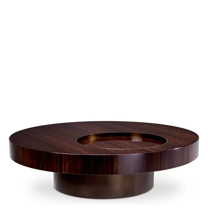 Coffee Table Otus Round-Eichholtz-EICHHOLTZ-117402-Coffee TablesEucalyptus Veneer Bronze Finish-3-France and Son