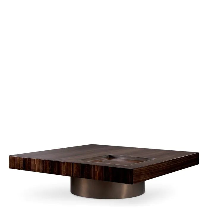 Coffee Table Otus Square-Eichholtz-EICHHOLTZ-117406-Coffee TablesEucalyptus Veneer Bronze Finish-3-France and Son