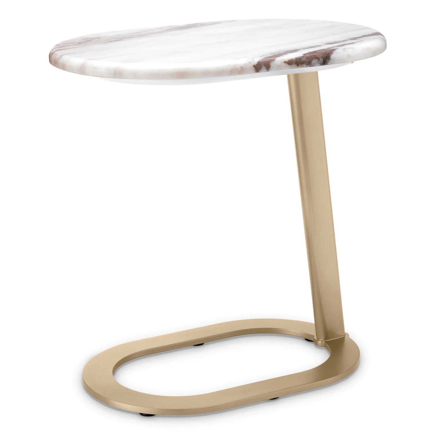 Side Table Oyo-Eichholtz-EICHHOLTZ-117490-Side TablesBrushed Brass Finish/Marble Top-1-France and Son