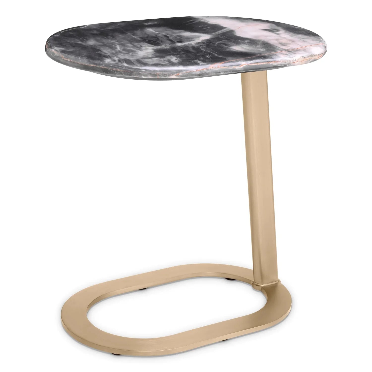 Side Table Oyo-Eichholtz-EICHHOLTZ-117491-Side TablesBrushed Brass Finish/Black Marble Top-5-France and Son