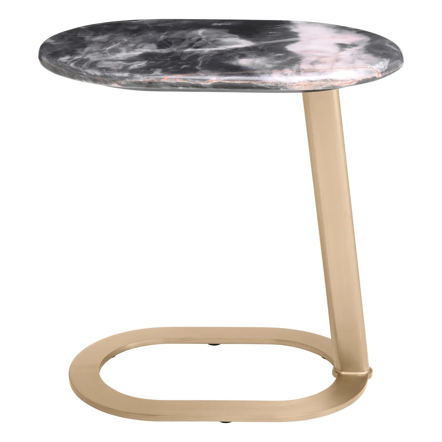 Side Table Oyo-Eichholtz-EICHHOLTZ-117490-Side TablesBrushed Brass Finish/Marble Top-6-France and Son