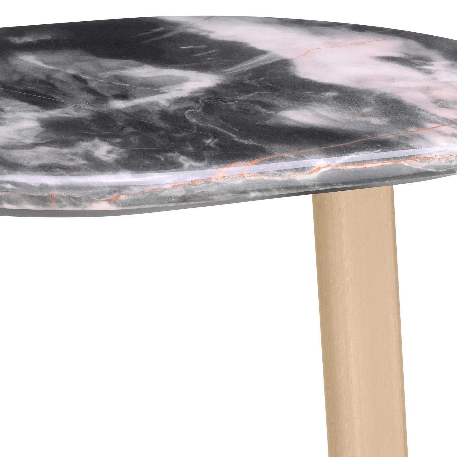 Side Table Oyo-Eichholtz-EICHHOLTZ-117490-Side TablesBrushed Brass Finish/Marble Top-7-France and Son