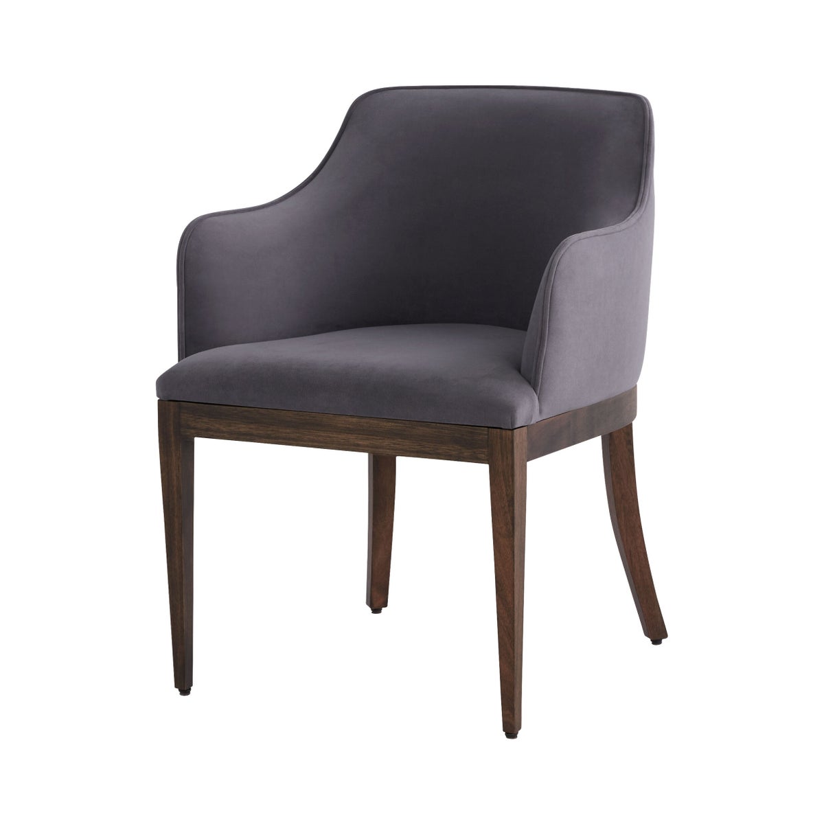 Dublin Chair-Cyan Design-CYAN-11759-Dining ChairsMedium Grey Velour-3-France and Son