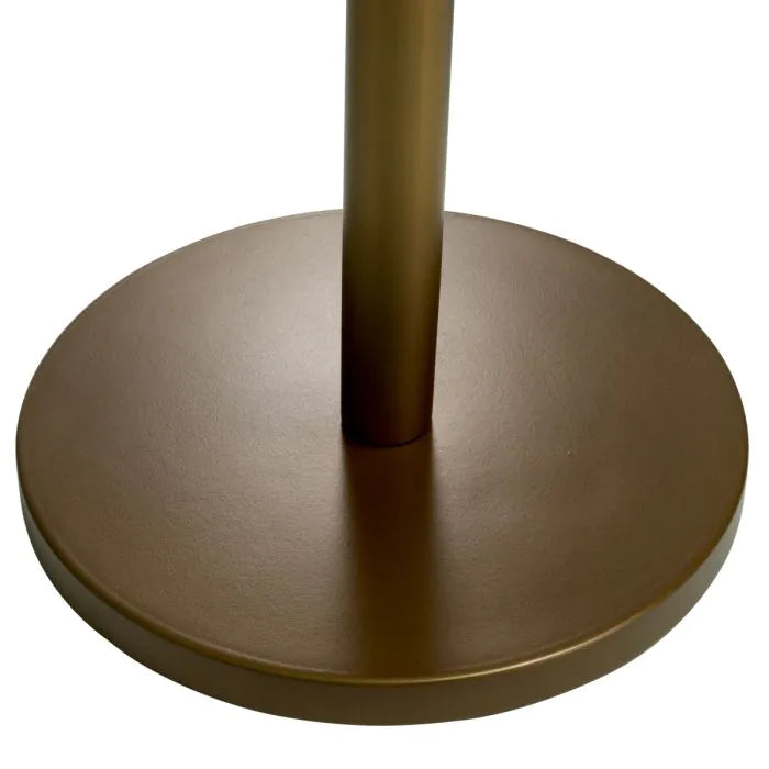 Side Table Albany antique brass finish marquetry top