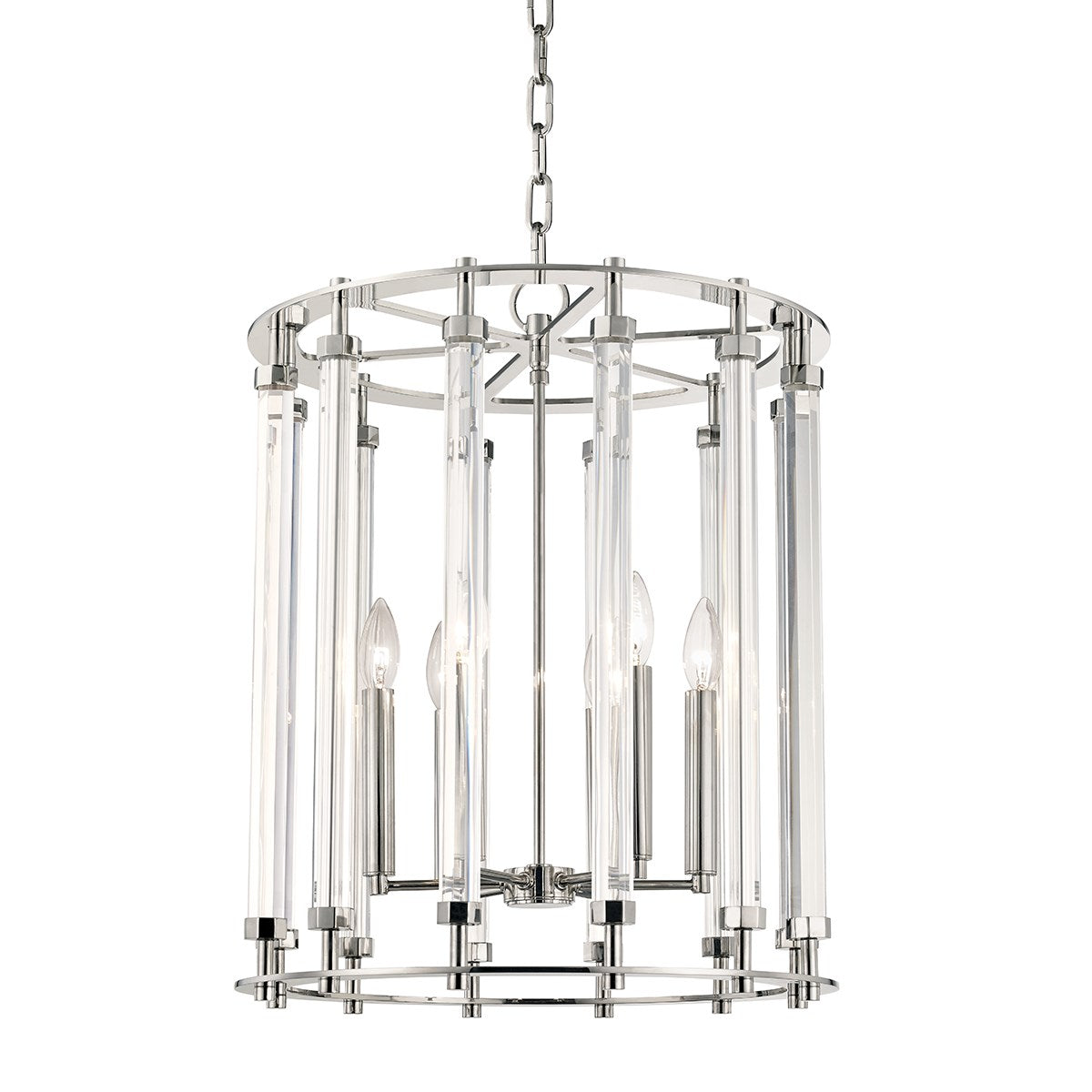 Haddon 6 Light Pendant-Hudson Valley-HVL-2818-PN-PendantsPolished Nickel-2-France and Son