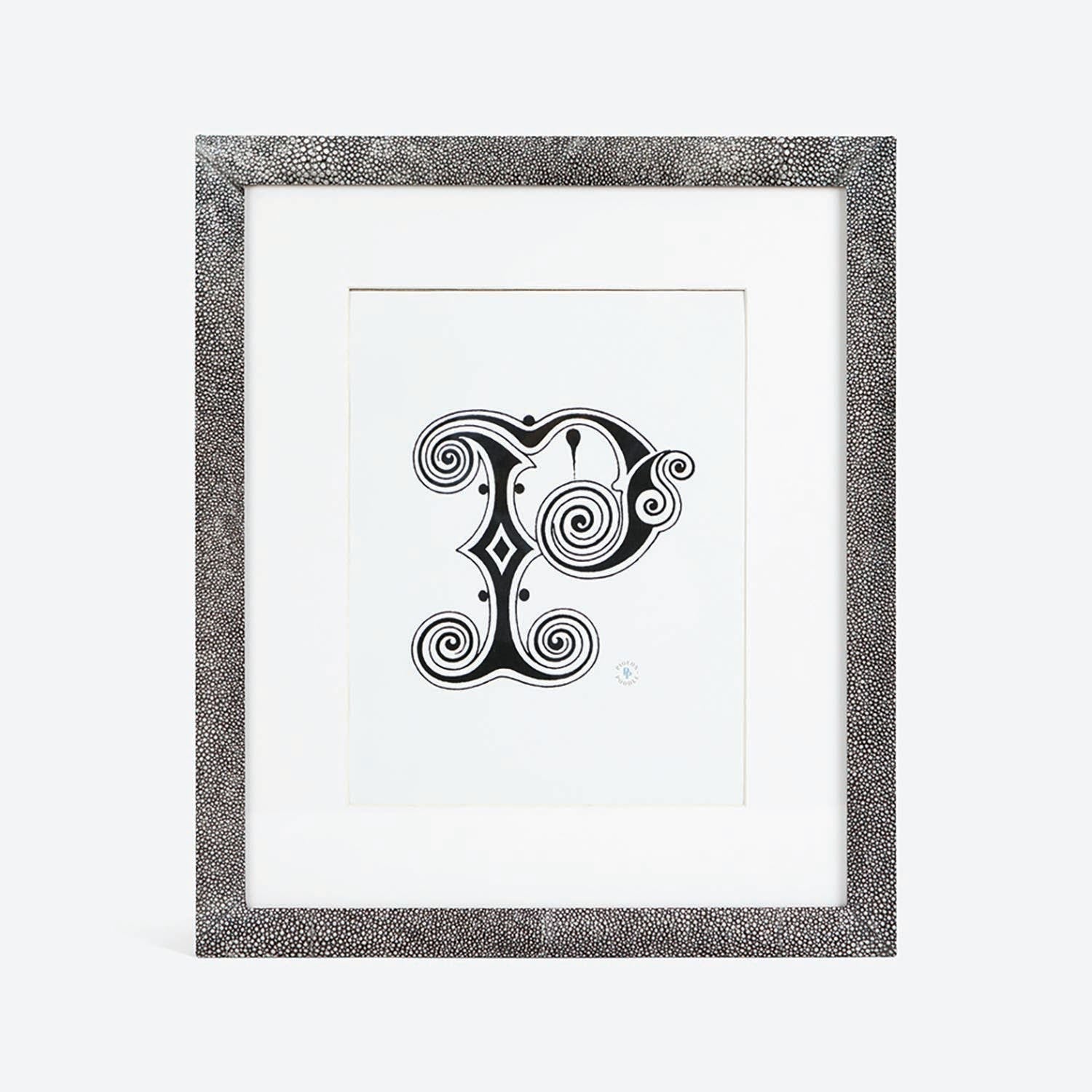 Oxford, Cool Gray, Wall Frame, 11"X14", Realistic Faux Shagreen