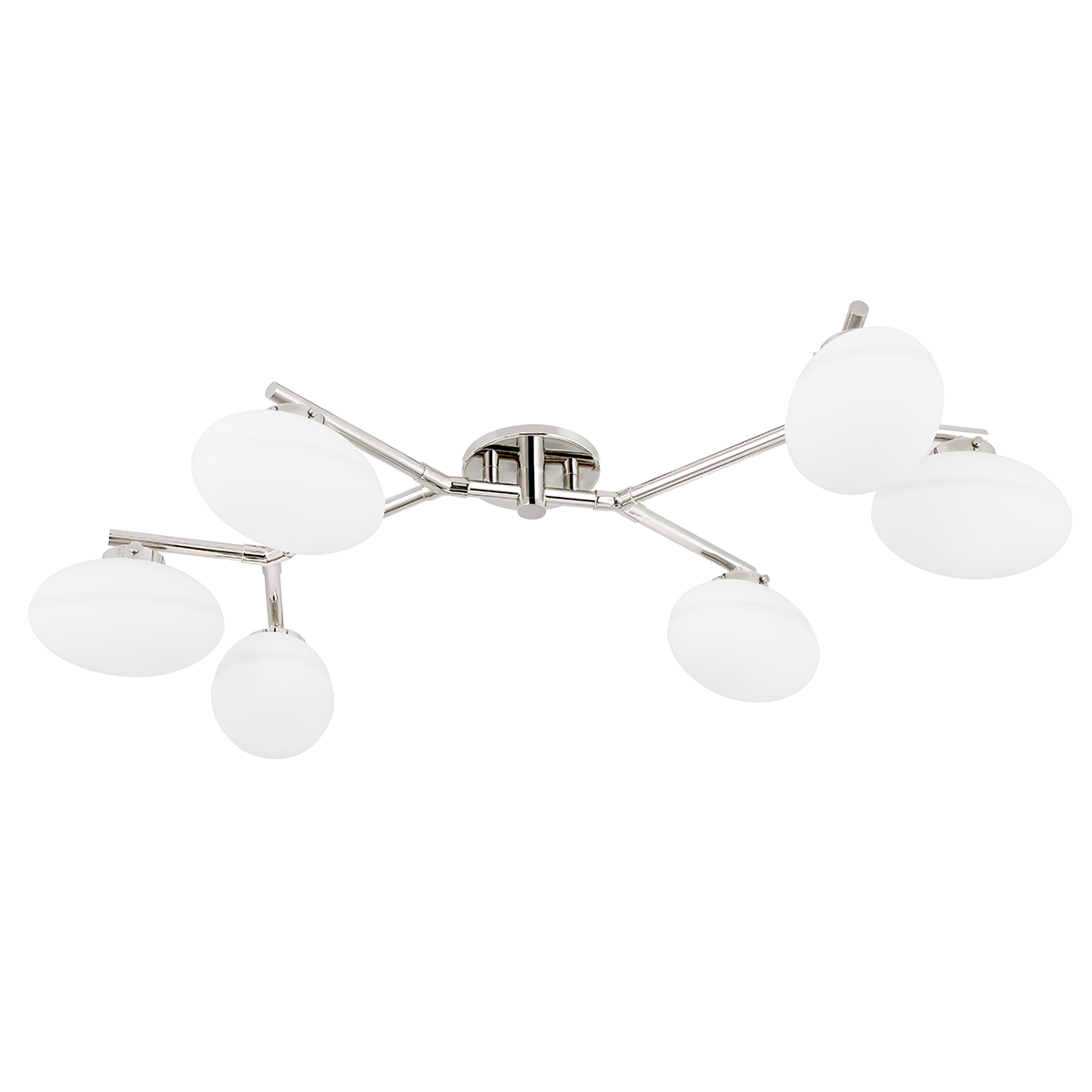 Wagner 6 Light Semi Flush-Hudson Valley-HVL-5541-PN-ChandeliersSilver-3-France and Son