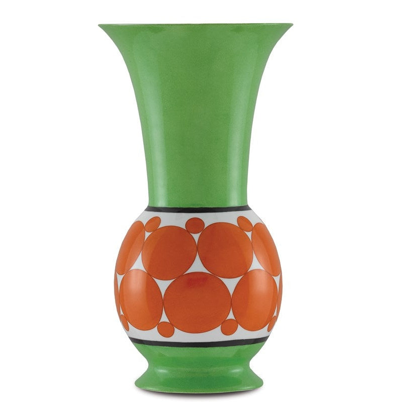 De Luca Green And Orange Vase-Currey-CURY-1200-0388-Vases-1-France and Son