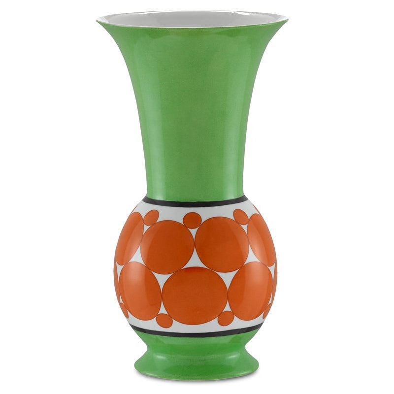 De Luca Green And Orange Vase-Currey-CURY-1200-0388-Vases-2-France and Son