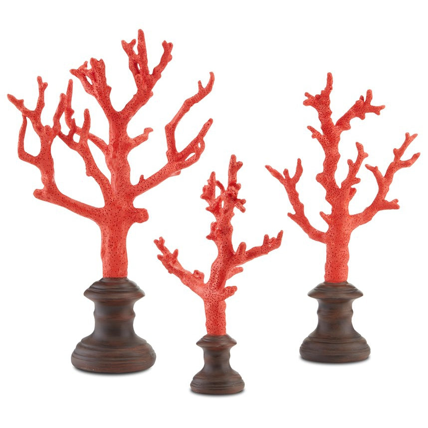 Red Coral Branches Set of 3-Currey-CURY-1200-0434-Decorative ObjectsSmall-1-France and Son