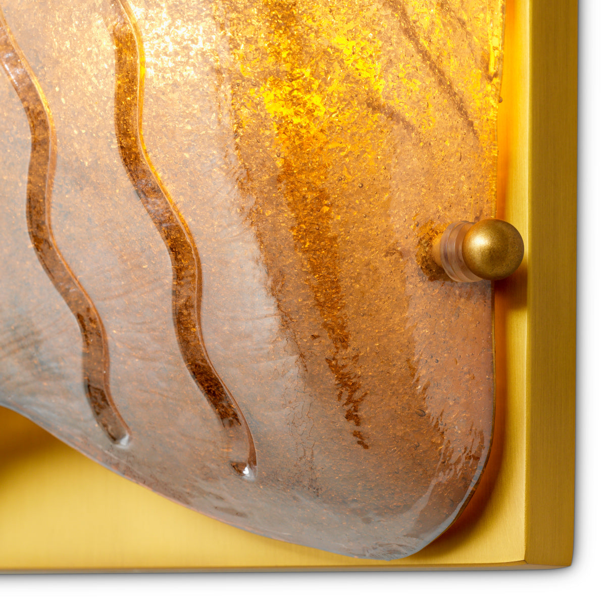 Wall Lamp Orlandis Left - Antique brass finish | smoke glass