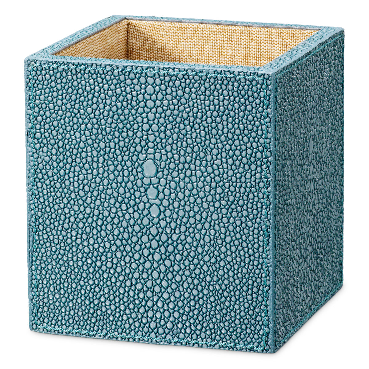 Desk Set Scaleo set of 3 - Blue faux shagreen