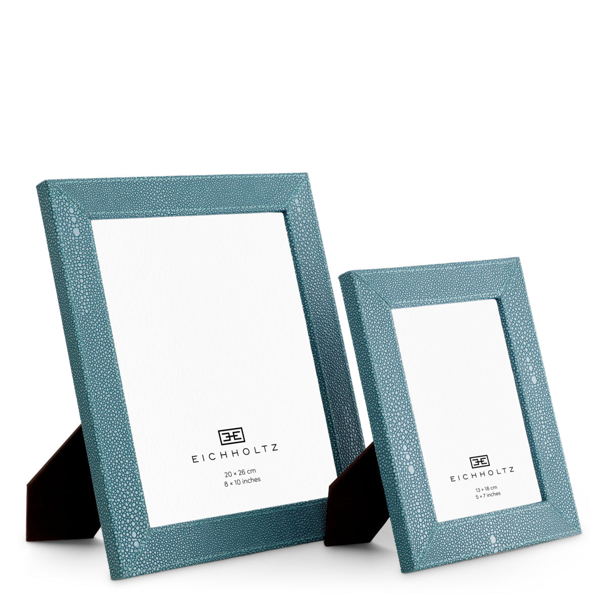 Picture Frame Scaleo set of 2 - Blue faux shagreen