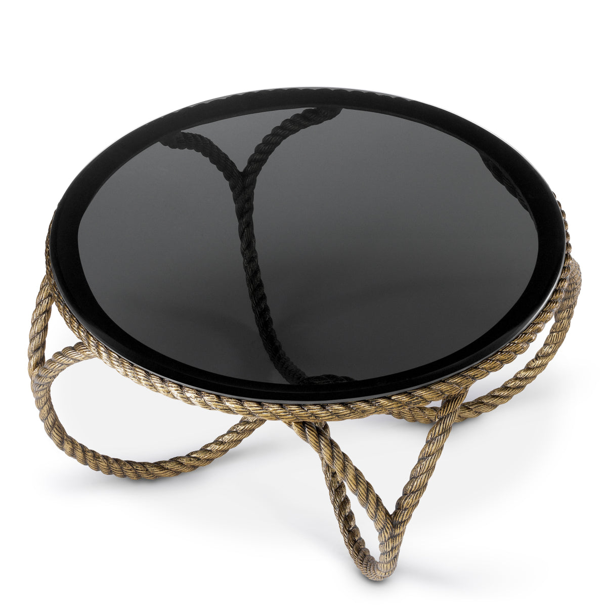 Coffee Table Vedra - Antique brass finish | smoke glass