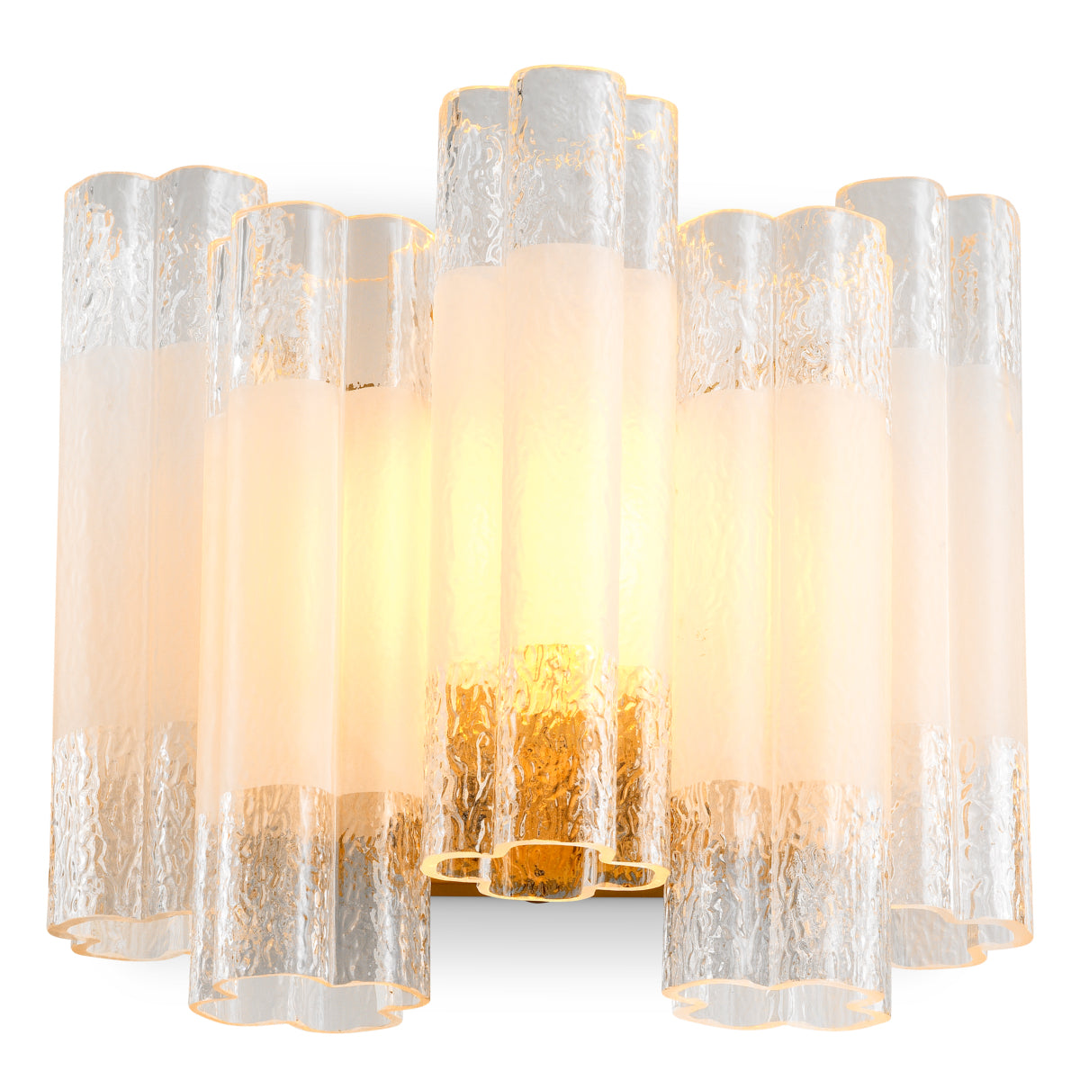Wall Lamp Denton - Antique brass finish | frosted glass