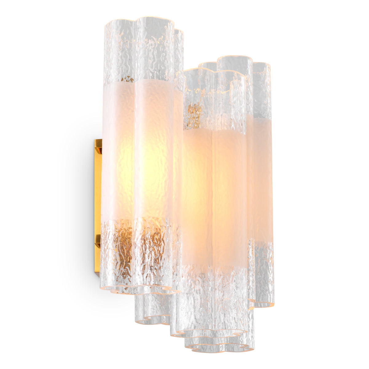 Wall Lamp Denton - Antique brass finish | frosted glass