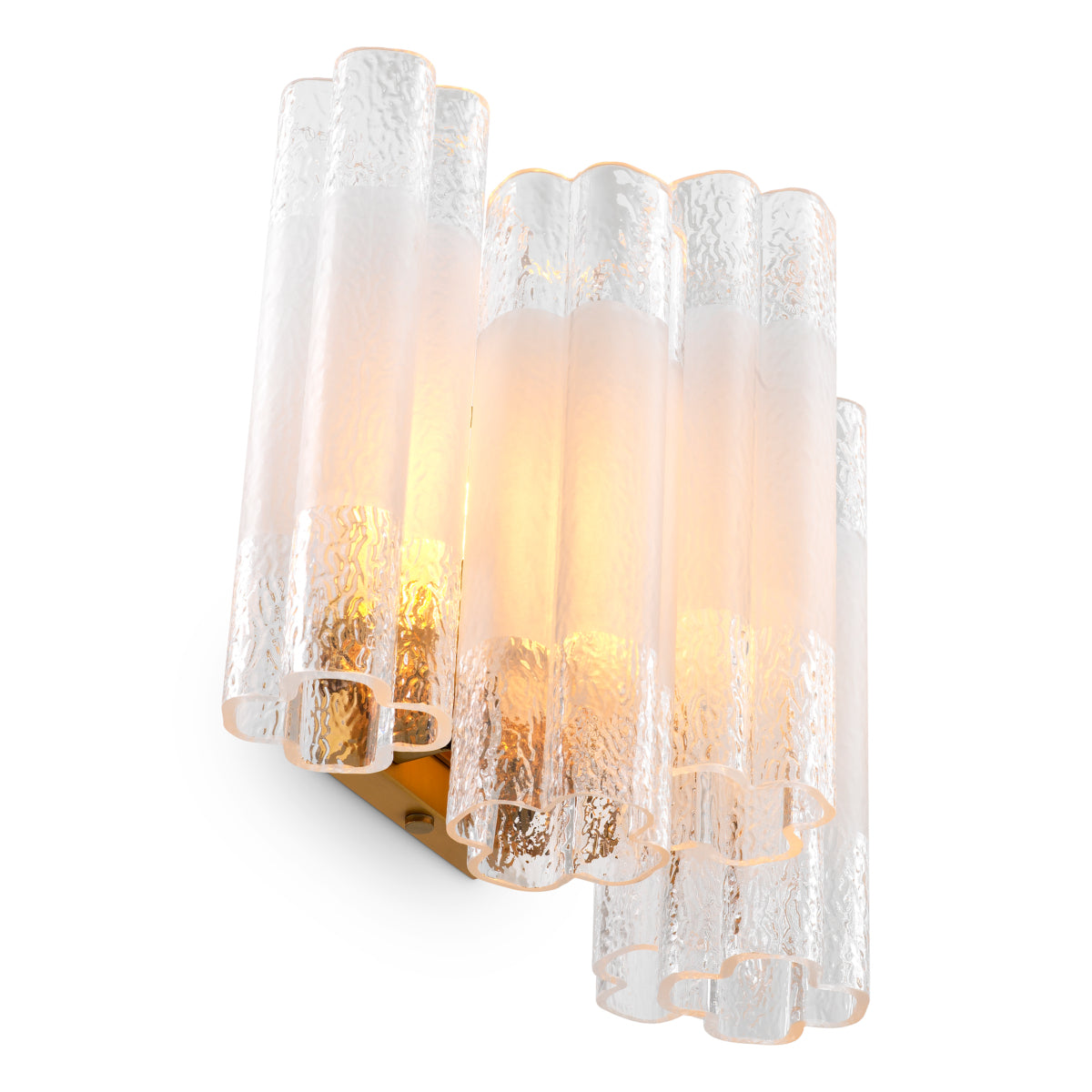 Wall Lamp Denton - Antique brass finish | frosted glass