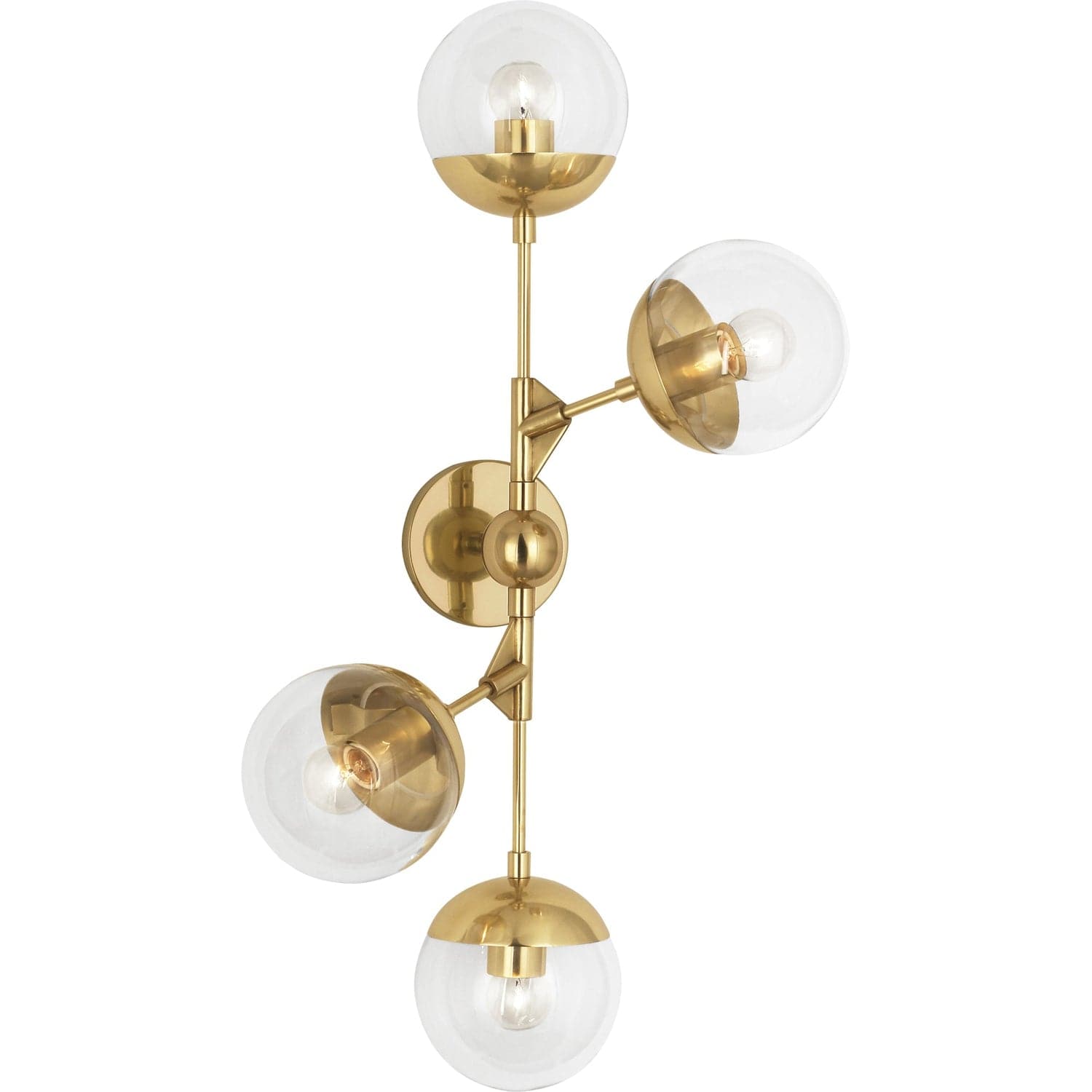 Celeste 4 Light Wall Sconce-Robert Abbey Fine Lighting-ABBEY-1216-Wall LightingAged Brass-1-France and Son