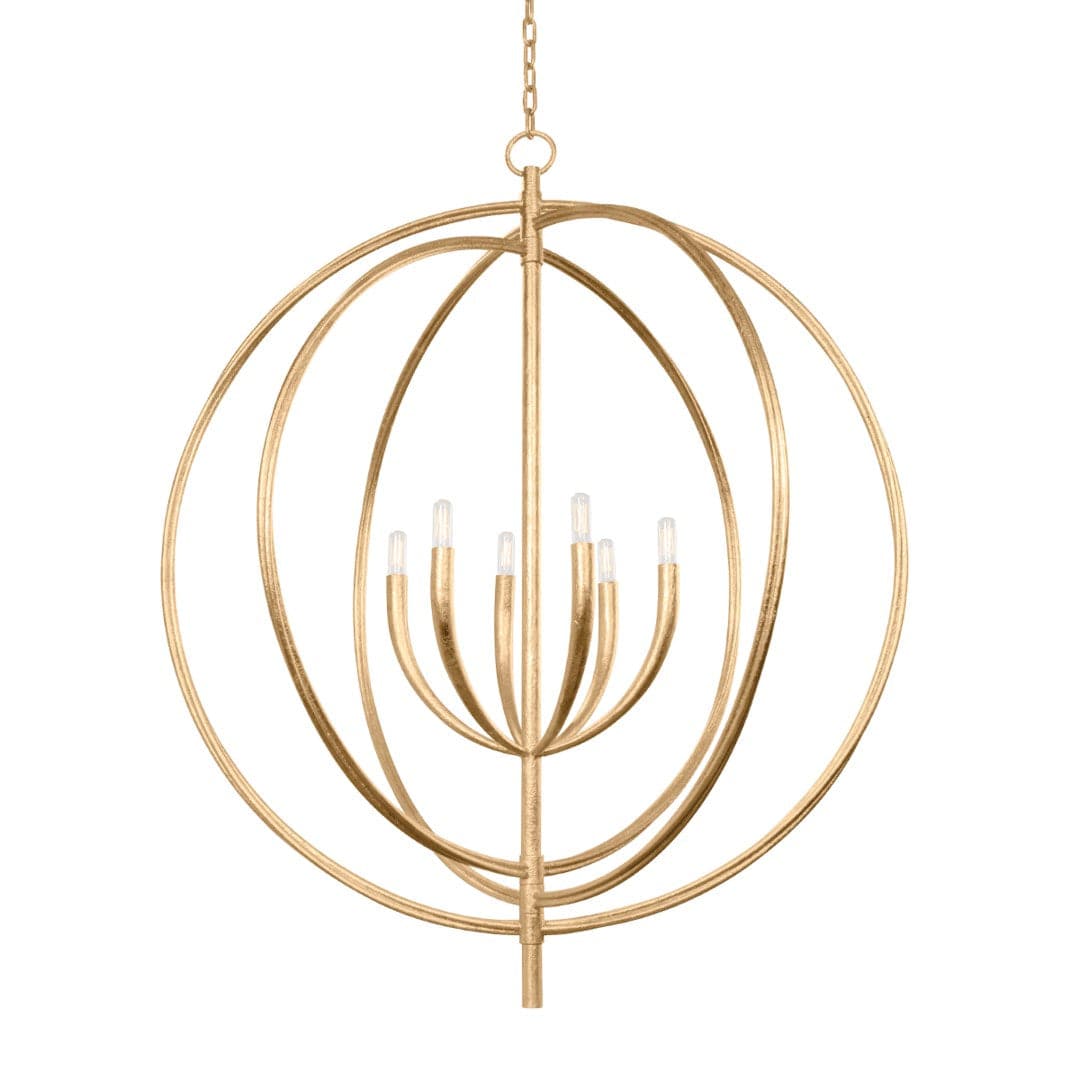 Fillea Chandelier-Troy Lighting-TROY-F8840-VGL-ChandeliersVintage Gold Leaf-6 Light-2-France and Son