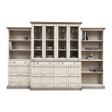 4 Piece Full Wall Unit - White & Grey-SARREID-SARREID-R240A14T15-Bookcases & Cabinets-6-France and Son