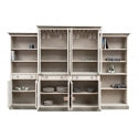4 Piece Full Wall Unit - White & Grey-SARREID-SARREID-R240A14T15-Bookcases & Cabinets-3-France and Son