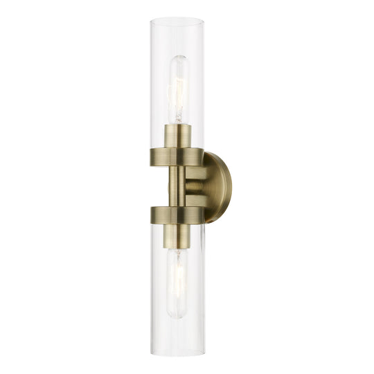 Ludlow Vanity Scone-Livex Lighting-LIVEX-16172-01-Bathroom LightingAntique Brass-1-France and Son