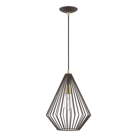 Linz Pendant-Livex Lighting-LIVEX-41325-07-PendantsBronze with Antique Brass Accents-1-France and Son