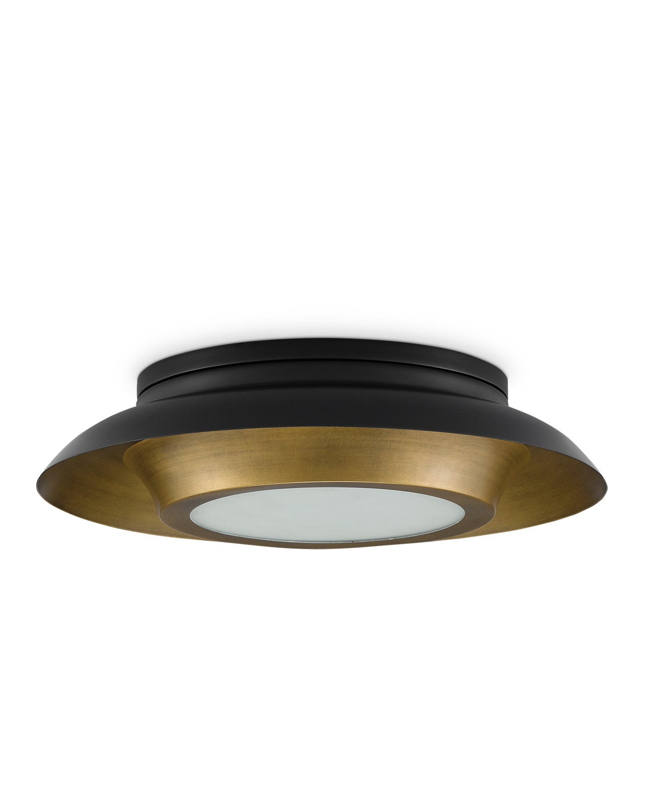 Metaphor Black & Brass Flush Mount