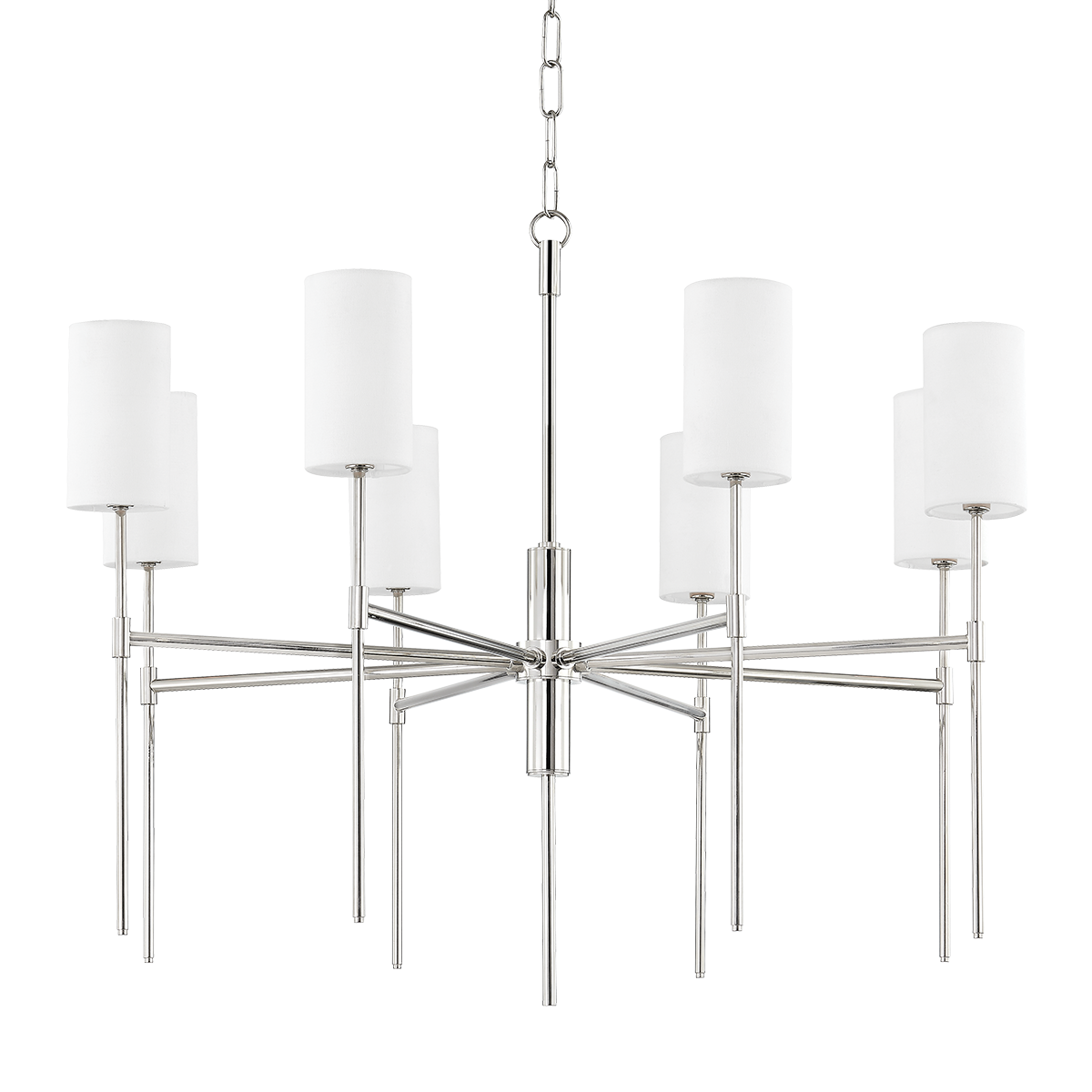 Olivia 8 Light Chandelier-Mitzi-HVL-H223808-PN-ChandeliersPolished Nickel-2-France and Son