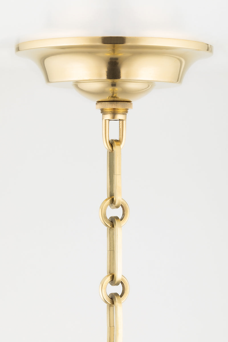 Sphere No. 3 1 Light Large Pendant-Hudson Valley-HVL-MDS801-AGB-PendantsAged Brass-6-France and Son