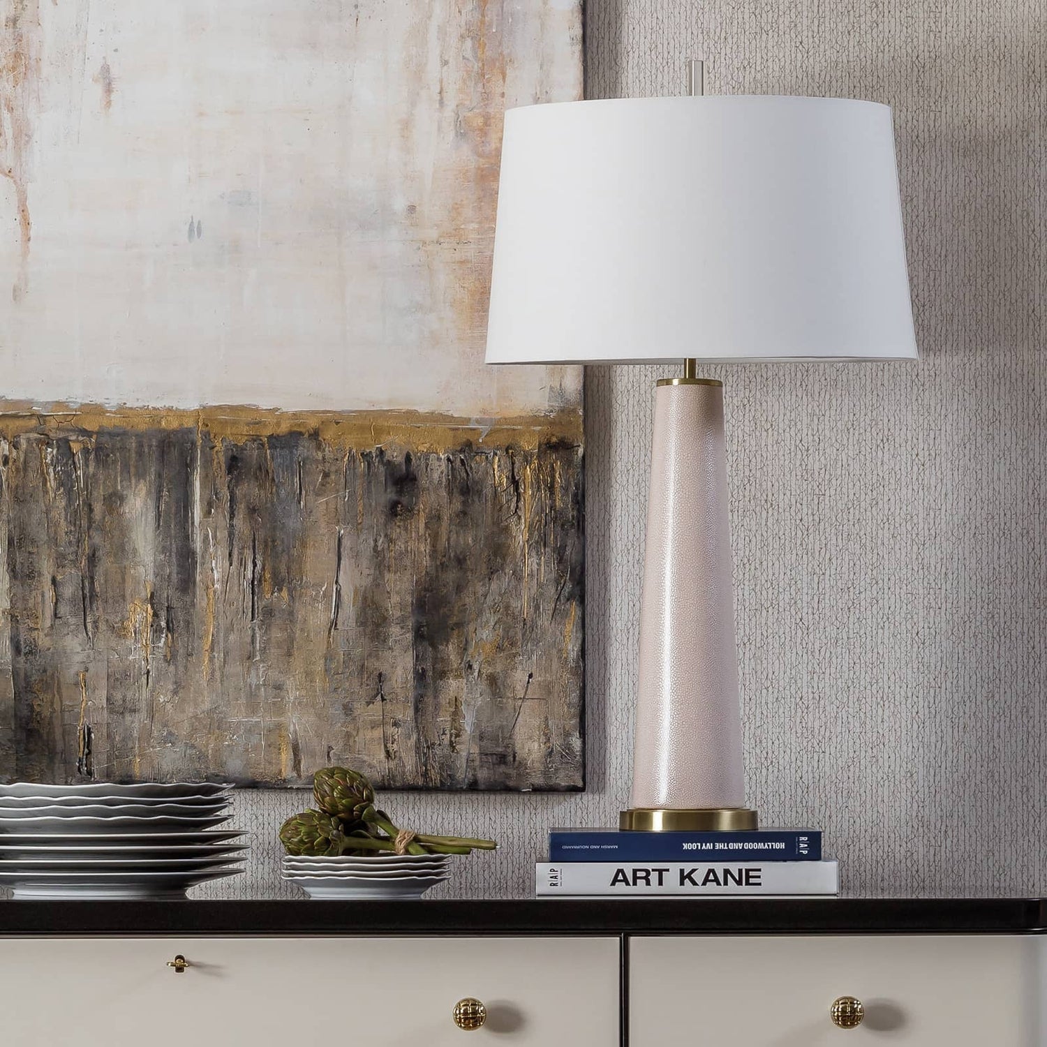 Audrey Ceramic Table Lamp (Blush)-Regina Andrew Design-RAD-13-1243-Table Lamps-2-France and Son