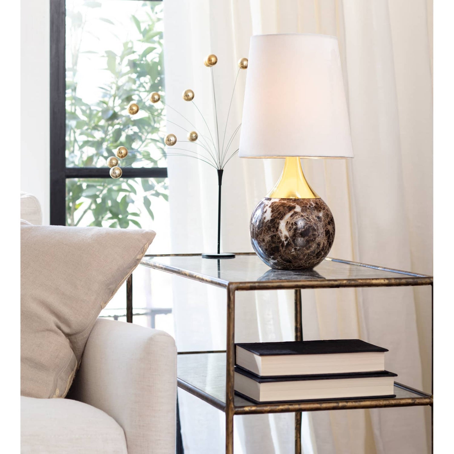 Barrett Marble Mini Lamp-Regina Andrew Design-RAD-13-1465GLD-Table Lamps-2-France and Son