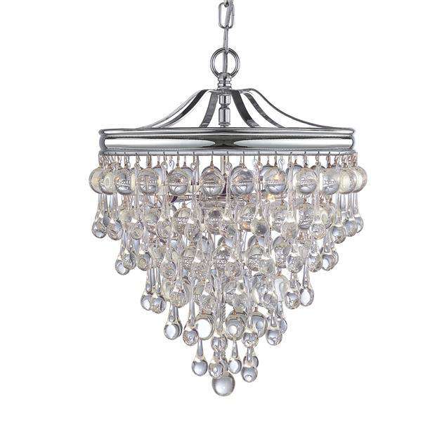 Calypso 3 Light Semi-Flush-Crystorama Lighting Company-CRYSTO-130-CH-ChandeliersPolished Chrome-2-France and Son