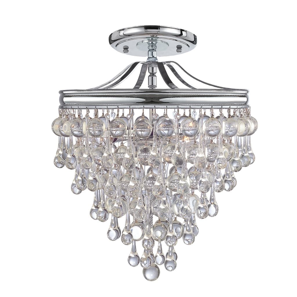 Calypso 3 Light Crystal Teardrop Semi-Flush-Crystorama Lighting Company-CRYSTO-130-CH_CEILING-Flush MountsPolished Chrome-1-France and Son