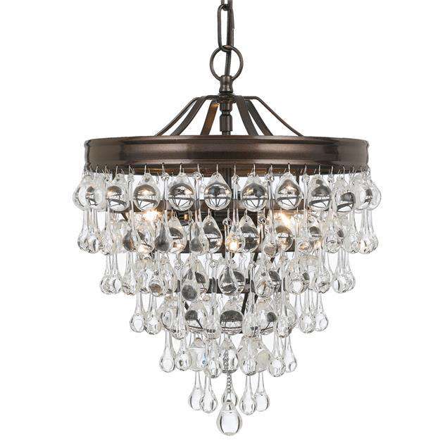 Calypso 3 Light Semi-Flush-Crystorama Lighting Company-CRYSTO-130-VZ-ChandeliersVibrant Bronze-1-France and Son