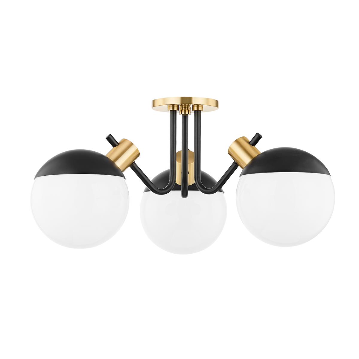 Miranda 3 Light Semi Flush-Mitzi-HVL-H573603-AGB/SBK-Outdoor Flush MountsAged Brass-1-France and Son