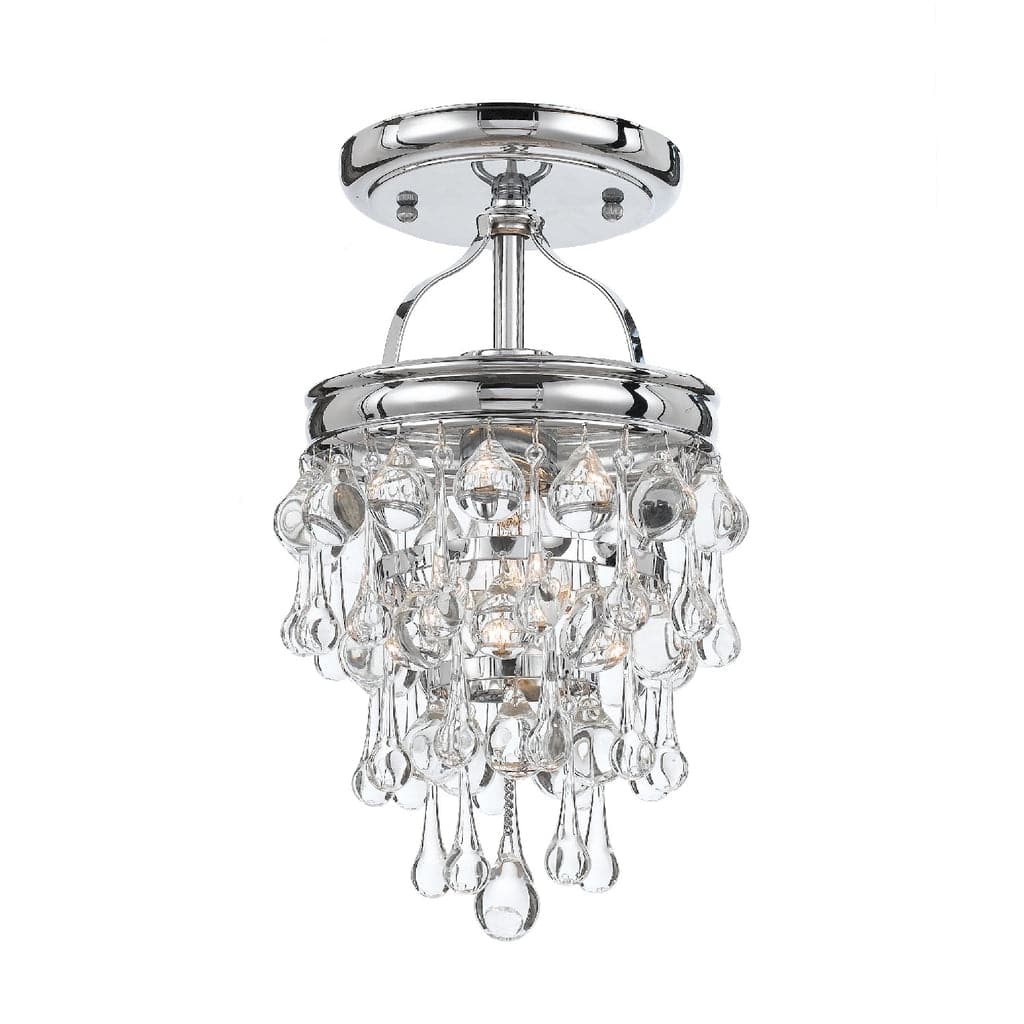 Calypso 1 Light Crystal Teardrop Semi-Flush-Crystorama Lighting Company-CRYSTO-131-CH_CEILING-Flush MountsPolished Chrome-1-France and Son