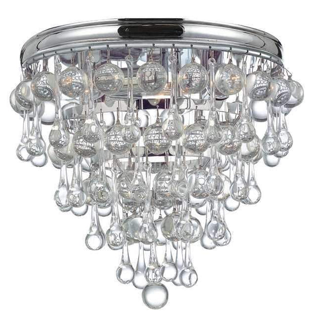 Calypso 3 Light Flush Mount-Crystorama Lighting Company-CRYSTO-135-CH-Flush MountsPolished Chrome-2-France and Son