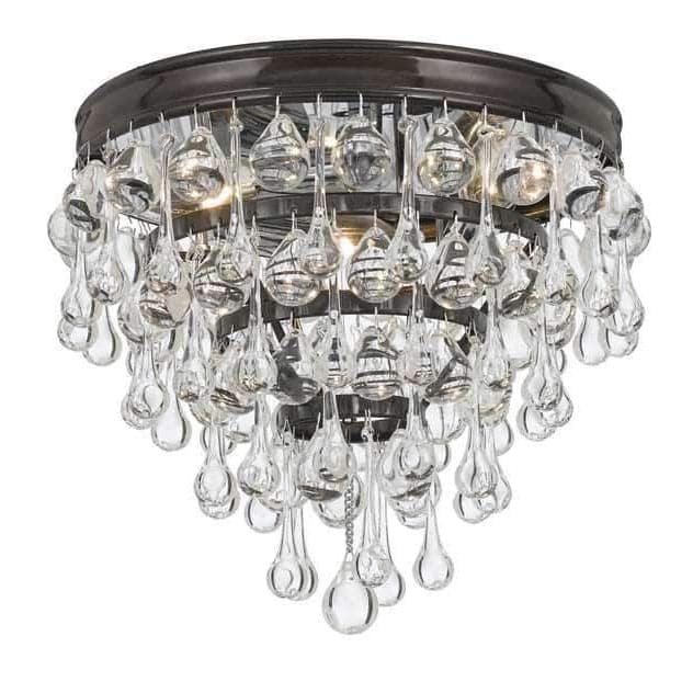 Calypso 3 Light Flush Mount-Crystorama Lighting Company-CRYSTO-135-VZ-Flush MountsVibrant Bronze-1-France and Son