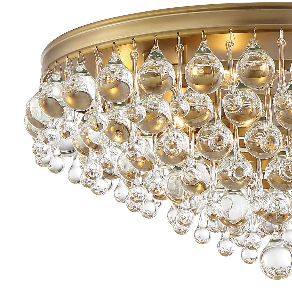 Calypso 6 Light Crystal Teardrop Ceiling Mount-Crystorama Lighting Company-CRYSTO-138-VG-Flush Mounts-4-France and Son