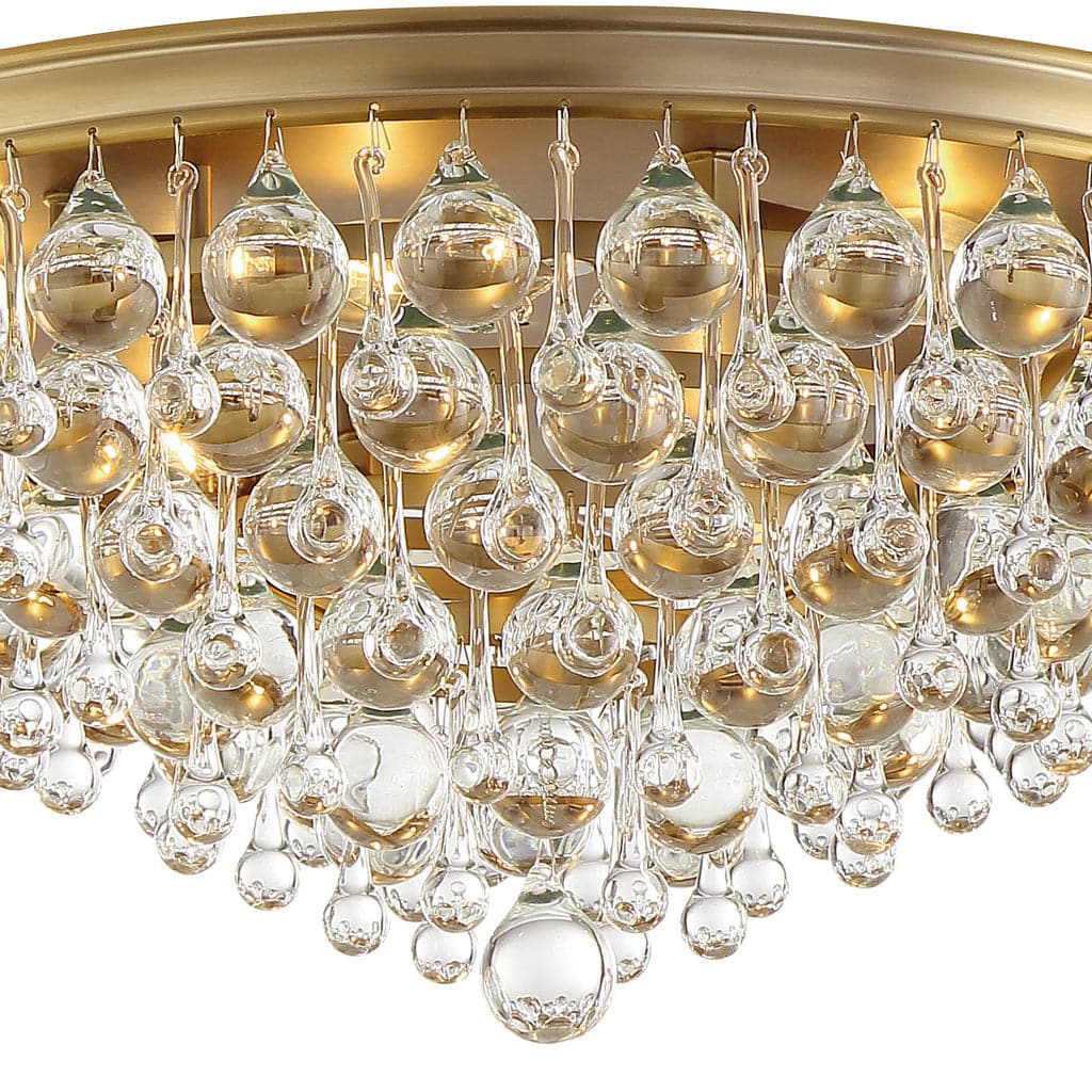 Calypso 6 Light Crystal Teardrop Ceiling Mount-Crystorama Lighting Company-CRYSTO-138-VG-Flush Mounts-5-France and Son